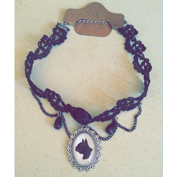 Black Lace Frenchie Choker